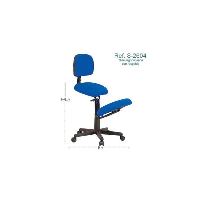 Silla ergonómica con respaldo y ruedas Ecopostural S2604