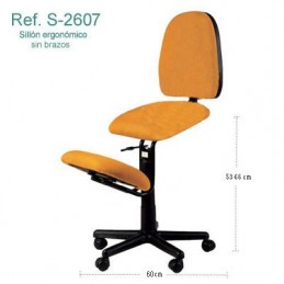 Silla ergonómica Ecopostural S2607 con ruedas