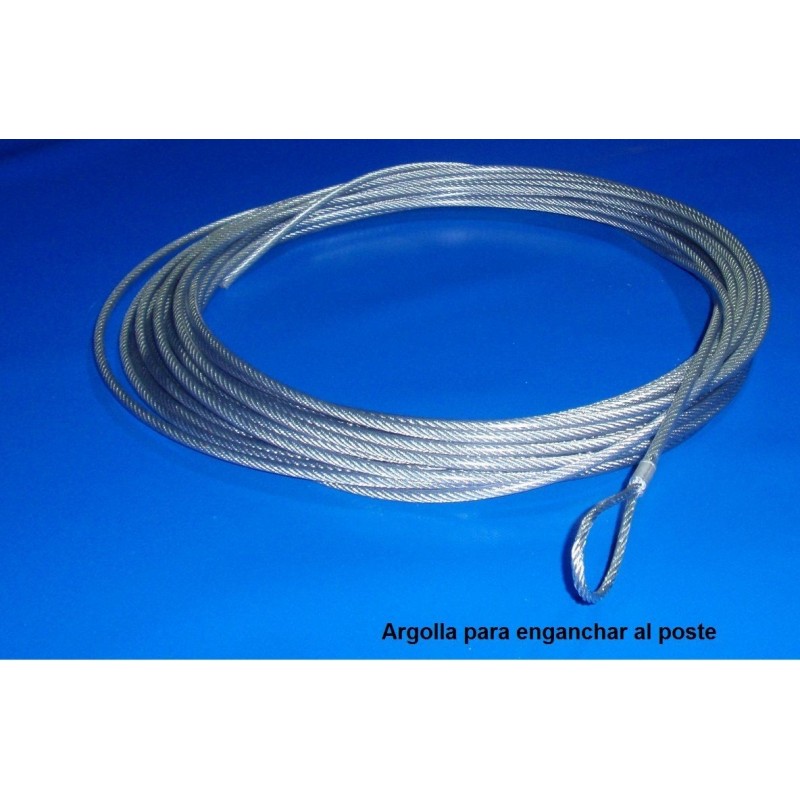 Cable de acero plastificado para red de tenis y padel