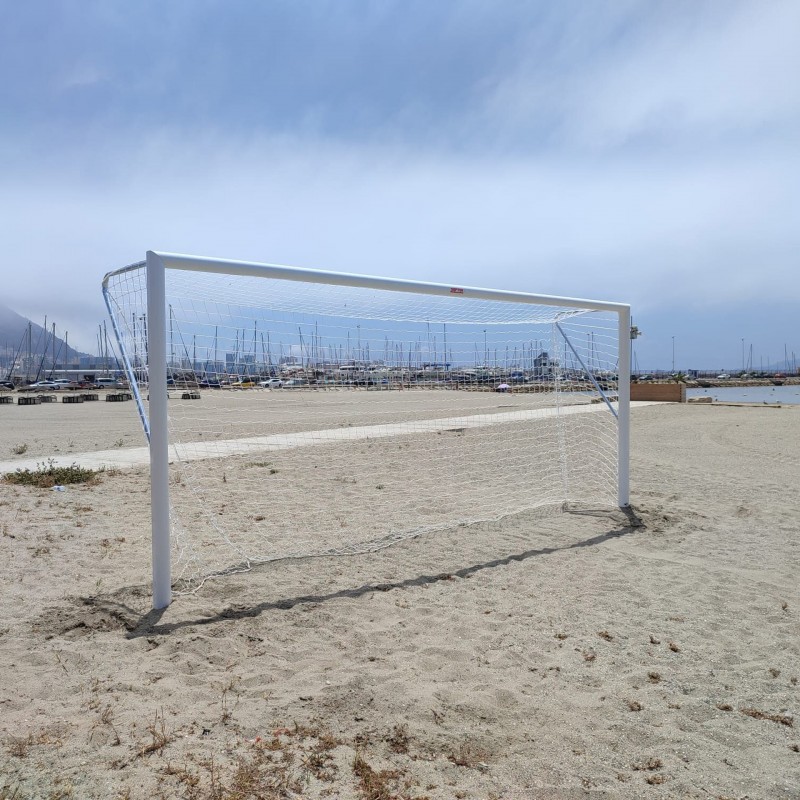 JUEGO PORTERÍAS FÚTBOL-PLAYA ALUMINIO 120X100 MM