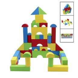 SET CONSTRUCCION FOAM 50 UNIDADES FORMAS GEOMETRICAS