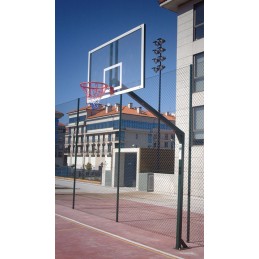 JGO CANASTAS BALONCESTO MONOTUBULAR FIJAS CON BASE PARA ANCLAJE -SIN TABLERO, NI ARO - USO PARTICULAR