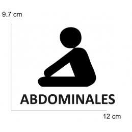 VINILO TRAINING ABDOMINALES PARA CONO (MEDIDA 9,70 X 12 CM) BLANCO