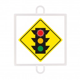 Panel de señalización tráfico de advertencia nº 1 (semáforo rojo)