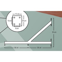 HERRAJE PARA ESCALERA HORIZONTAL -2 UDS-