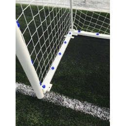 JGO PORTERÍAS FÚTBOL 7 METÁLICAS TRASLADABLES TUBO 80 MM REGLAMENTARIAS