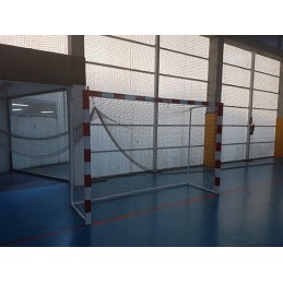 JGO PORTERÍAS F.SALA/BALONMANO METÁLICAS TRASLADABLES 80X80MM CON BASE DE TUBO REDONDO