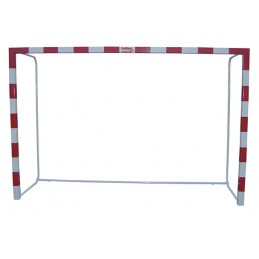 JUEGO PORTERÍAS ALUMINIO BALONMANO-FÚTBOL SALA 80X80 TRASLADABLES CON BASE TUBO REDONDO