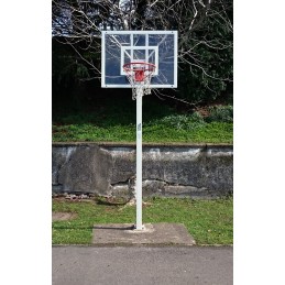 JUEGO CANASTAS MINIBASKET DELUXE MONOTUBO TUBO 100 FJAS CON BASE PARA ANCLAJE -SIN TABLERO NI ARO-