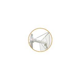 JUEGO CANASTAS BALONCESTO DELUXE MONOTUBO FIJAS CON BASE PARA ANCLAJE -SIN TABLERO NI ARO-