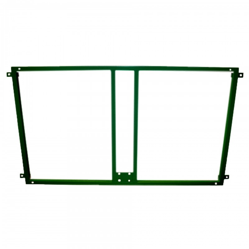 Soporte metalico para sujeccion tablero y aro baloncesto a la pared - verde