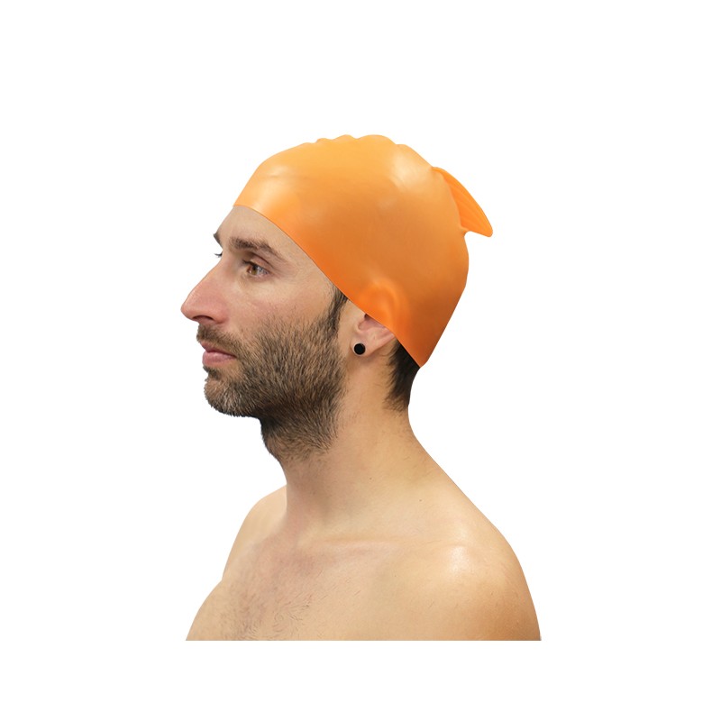 LOTE 10 GORROS NATACIÓN SILICONA CON ALETA SOFTEE