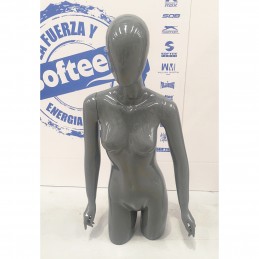 MANIQUÍ MUJER TORSO 1.0 GRIS