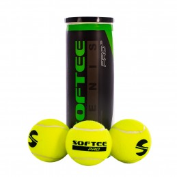 Bote 3 pelotas tenis softee pro