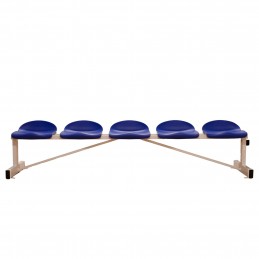 Banco metalico con asientos pvc-5 plazas-