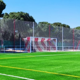 Juego redes futbol 11 4 mm polipropileno malla 120 tipo cajón bicolor