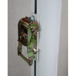 Juego postes tenis fijos aluminio seccion  cuadrada 80 x 80 mm