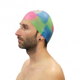 Lote 10 gorros natación silicona multicolor surtido
