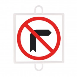 Panel de señalizacion trafico de prohibicion nº 4 (giro dcha)