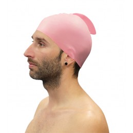 Lote 10 gorros natación silicona con aleta softee