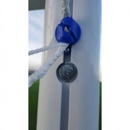 Juego porterías aluminio fútbol 7 90 mm fijas