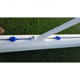 Juego porterías aluminio fútbol 7 90 mm fijas