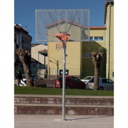 Jgo canastas antivandalicas baloncesto new tubo 114 mm galvanizadas -incluye aros, redes y tableros-