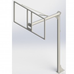 Jgo canastas antivandalicas baloncesto new tubo 114 mm lacada -incluye aros, redes y tableros-