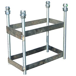 Jgo canastas antivandalicas baloncesto new tubo 114 mm lacada -incluye aros, redes y tableros-