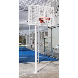 Juego canastas antivandalicas minibasket new tubo 114 mm lacada -incluye aros, redes y tableros-