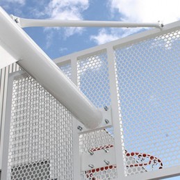 Juego canastas antivandalicas minibasket new tubo 114 mm lacada -incluye aros, redes y tableros-