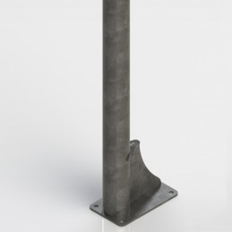 Jgo canastas antivandalicas baloncesto new tubo 114 mm galvanizadas -incluye aros, redes y tableros-