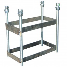 Jgo canastas antivandalicas baloncesto new tubo 114 mm galvanizadas -incluye aros, redes y tableros-