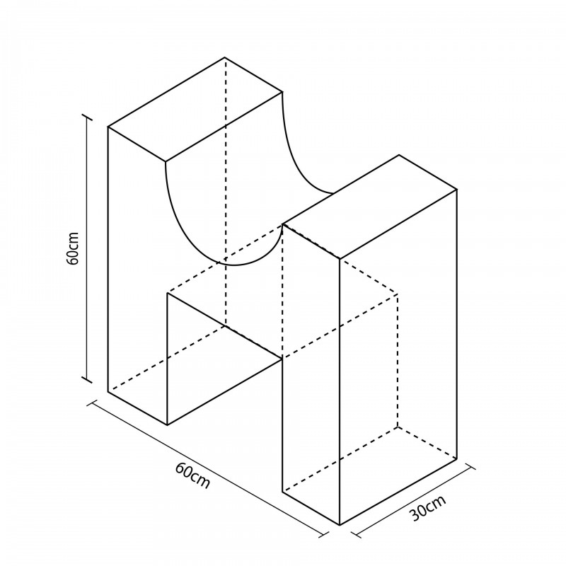 Figura asiento 60x60x30cm