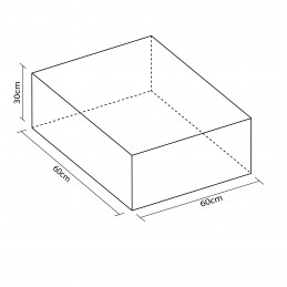 Figura cuadrado 30x60x60 cm