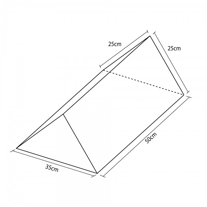Figura minitriangulo 50x25x25 cm
