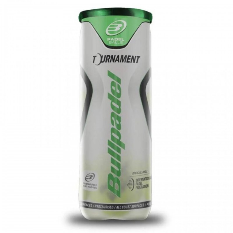 Bote 3 pelotas pádel bullpadel tournament pro