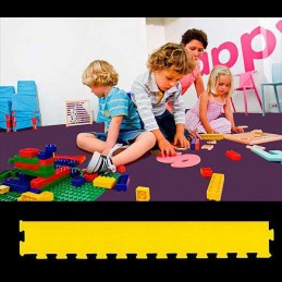 Perfil remate pavimento suelo para zona de juegos infantiles, guardería psicomotricidad 12x100x2 cm