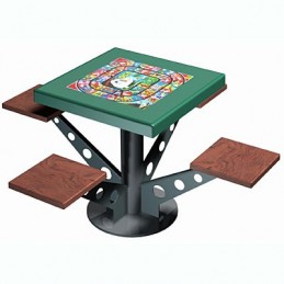 Mesa de exterior antivandálica para jugar a la oca